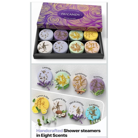 Other - SWCANDY Shower Steamers Aromatherapy Gift Set‎ 8 Tablets Bath Shower Bombs New